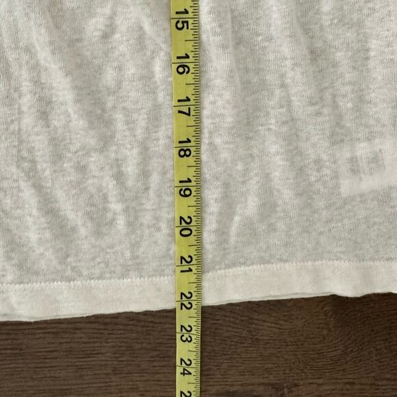 Paige denim 100% linen lace sleeve white top size medium - Picture 4 of 5